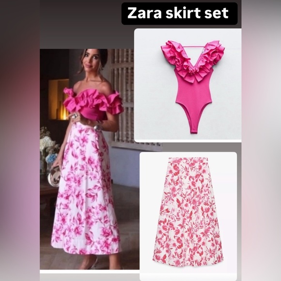 NWT ZARA (SET )VACATION blogger fav  Skirt and bodysuit size size S 
🚨FIRM PRICE - Picture 1 of 12